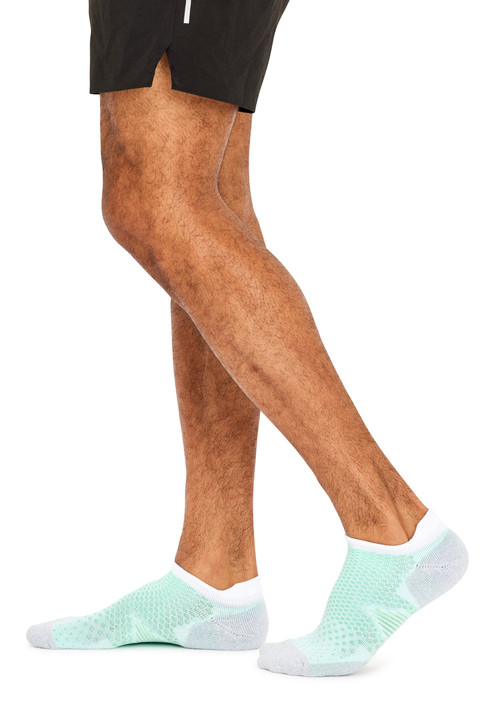 Men's Ultra Active Coolmax Performance Sport Socks- 2 Pack - Mint/ White (2 for $20)