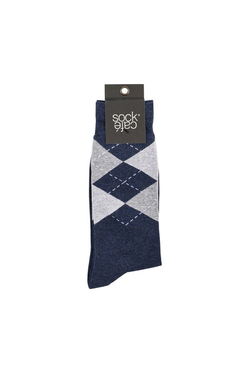 Men's Fine Cotton Fashion Socks - Argyle
