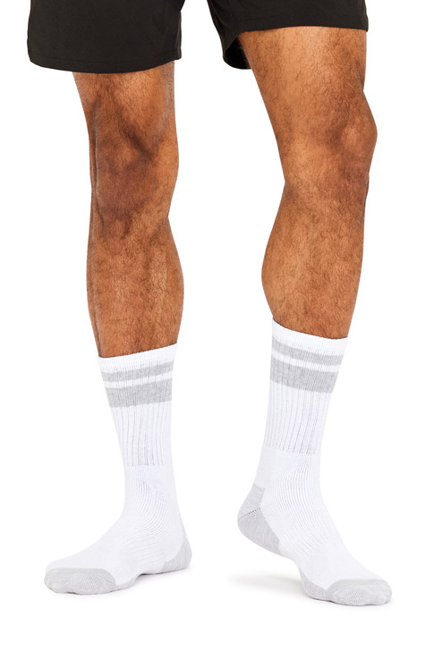 Men's Cotton Crew Action Socks- 3 Pack - 2 Ringers