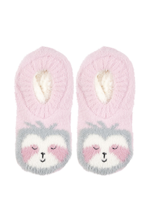 Women’s Hotty™ Super Soft Faux Sherpa Lined Slipper Socks with Non-Slip - Sloth