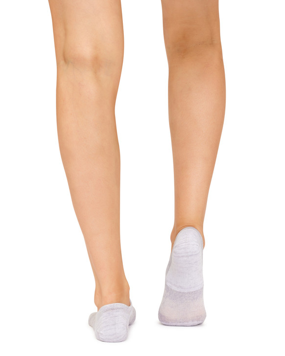 Merino Lifestyle - No Show - White & Grey Melange