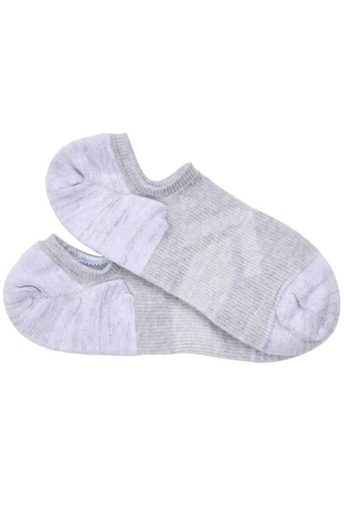 Merino Lifestyle - No Show - White & Grey Melange