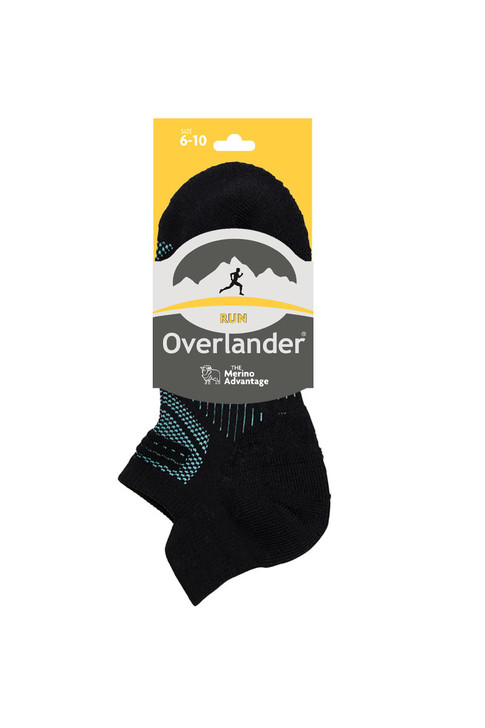 Men's Overlander® Merino Wool Run Socks- Black
