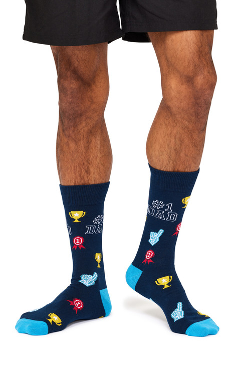 Men’s Fine Cotton Fashion Socks - Number 1 Dad (Spend & Save Bundle)