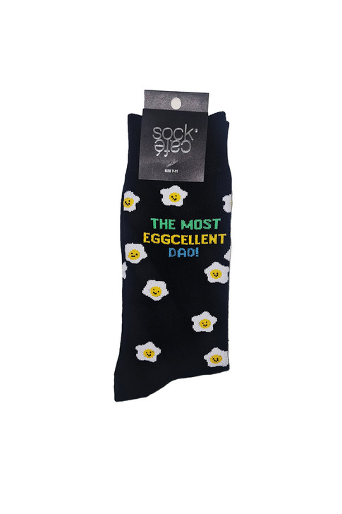 Men’s Fine Cotton Fashion Socks - Eggcellent Dad