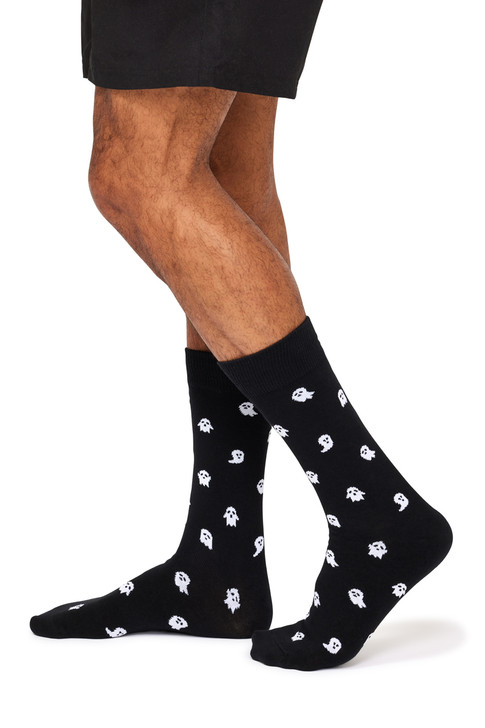 Men’s Fine Cotton Halloween Socks - Ghosts