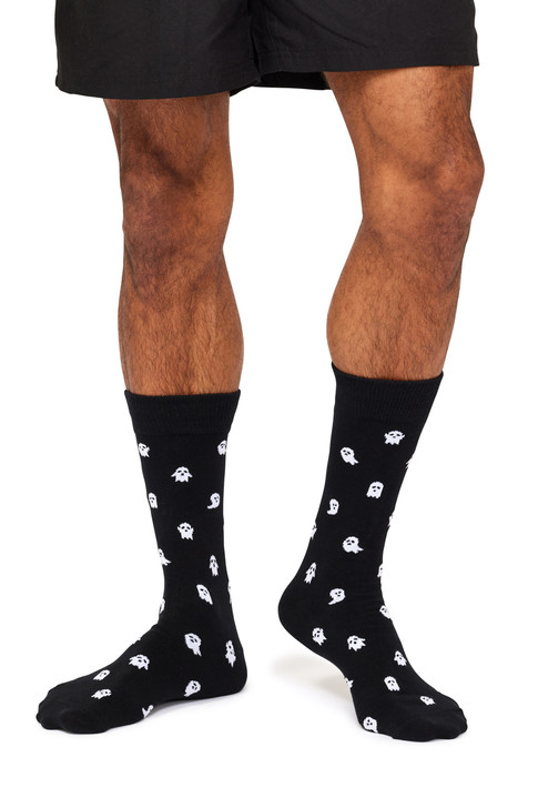 Men’s Fine Cotton Halloween Socks - Ghosts