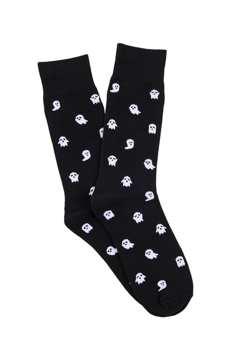Men’s Fine Cotton Halloween Socks - Ghosts