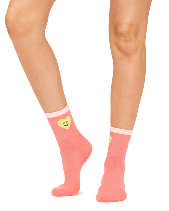 Women's Cotton Quarter Crew Socks- 5 Pack in Gift Box - Happiness