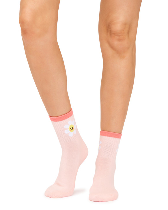 Women's Cotton Quarter Crew Socks- 5 Pack in Gift Box - Happiness