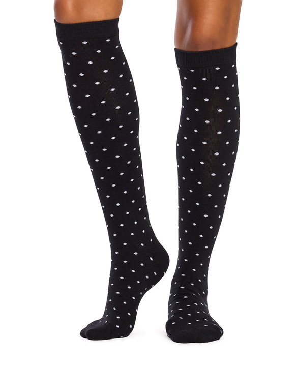 Women's Cotton Knee High Fashion Socks- Mini Spots