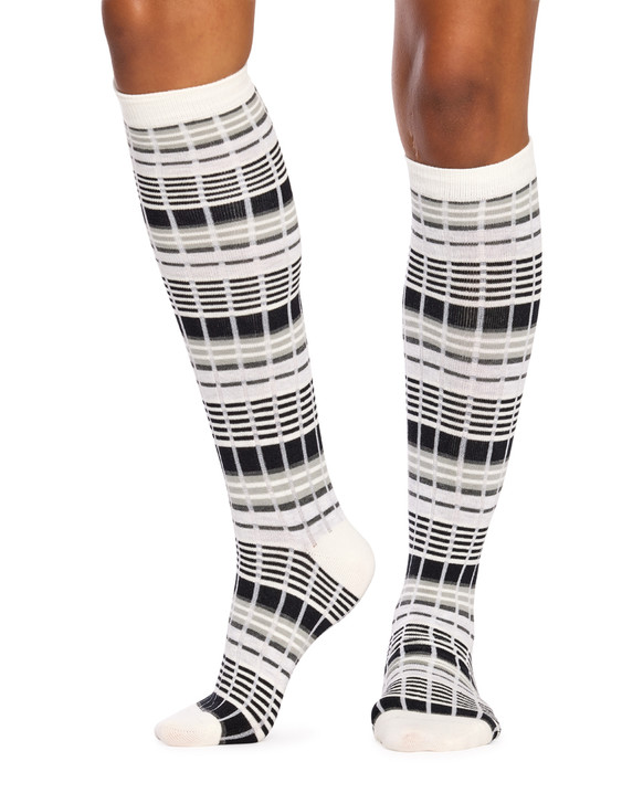 Women's Cotton Knee High Fashion Socks- Monochromatic