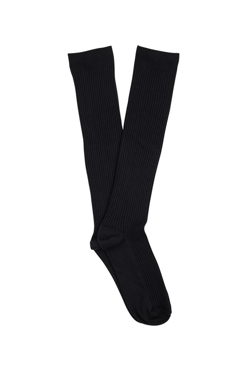 Women's Cotton Fine Knee High Fashion socks- 2x2 Rib
