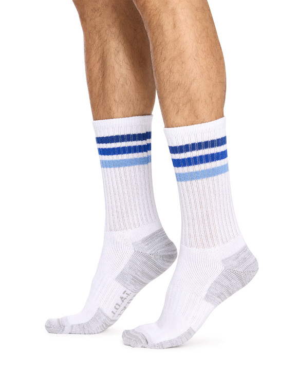 Men’s Cotton Crew Action Socks- 3 Pack  -3 Tonal Ringers