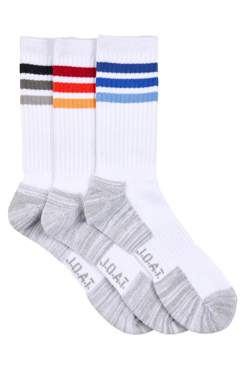 Men’s Cotton Crew Action Socks- 3 Pack  -3 Tonal Ringers