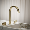 KOHLER COMPONENTS LAVATORY SPOUT (W/O HANDLES) WITH CLICK DRAIN - TUBE 77967T-AF FRENCH GOLD
