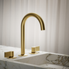 KOHLER COMPONENTS LAVATORY SPOUT (W/O HANDLES) WITH CLICK DRAIN - TUBE 77967T-2MB BRUSHED MODERNE BRASS