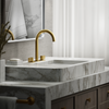 KOHLER COMPONENTS LAVATORY SPOUT (W/O HANDLES) WITH CLICK DRAIN - TUBE 77967T-2MB BRUSHED MODERNE BRASS