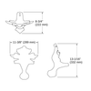 KOHLER ARTIFACTS BALL AND CLAW FEET BLACK 204T-P5