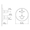 KOHLER MODULO RECESSED THERMOSTATIC B/S TRIM & VALVE-OYL 78024T-8-2MB BRUSHED MODERNE BRASS