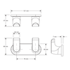 KOHLER AVID DOUBLE ROBE HOOK 97500T-RGD ROSE GOLD