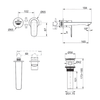 KOHLER ALEO S WALL-MOUNT LAVATORY FAUCET (SHORT SPOUT) 25105T-B4-BL MATTE BLACK