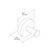KOHLER ELATE ROBE HOOK 27290-BL MATTE BLACK