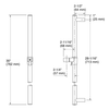 KOHLER 80CM SLIDE BAR  8524T-BL MATTE BLACK