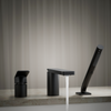 KOHLER PARALLEL 3H DIRECT MOUNT BATH FAUCET WITH HANDSHOWER 23488T-4-BL MATTE BLACK