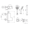 KOHLER PARALLEL EXPOSED WALL MOUNT B/S TH MIXER FAUCET 23523T-9-CP POLISHED CHROME