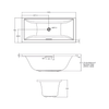KOHLER EVOK 1.7M REC DROP-IN BATH 18341T-0