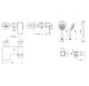 KOHLER PARALLEL EXPOSED BATH AND SHOWER FAUCET 23494T-4-CP POLISHED CHROME