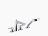 KOHLER ALEO S 4 HOLE DECK MOUNT BATH SHOWER FAUCET 31236T-4-CP POLISHED CHROME KOHLER ALEO S 4 HOLE DECK MOUNT BATH SHOWER FAUCET 31236T-4-CP POLISHED CHROME