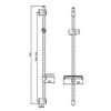 KOHLER 80CM ADJUSTABLE SLIDE BAR (RETAIL PACK) R12879T-CP POLISHED CHROME