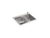 KOHLER MALLECO S SGL SR/UC SINK,2PD,NA 22" SINGLE 21920T-2PD-NA