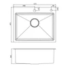KOHLER MALLECO S SGL SR/UC SINK,2PD,NA 22" SINGLE 21920T-2PD-NA