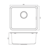 KOHLER PROLOGUE S SGL UC SINK,C,NA 19" SINGLE 3884T-C-NA