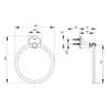 KOHLER ELLISTON TOWEL RING 72786T-BN BRUSHED NICKEL