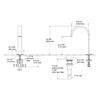 KOHLER COMPONENTS LAVATORY SPOUT (W/O HANDLES) WITH CLICK DRAIN - RIBBON 77968T-BN BRUSHED NICKEL