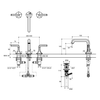 KOHLER OCCASION WIDESPREAD LAVATORY FAUCET- L SHAPE SPOUT WITH LEVER HANDLES EX27101T-4-CP POLISHED CHROME