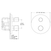 KOHLER MODULO RECESSED THERMOSTATIC B/S TRIM & VALVE-ORGANIC 99727T-9-BV BRUSHED BRONZE
