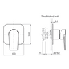 KOHLER TAUT 40MM RECESSED SHOWER THIN TRIM  78990T-4-CP POLISHED CHROME
