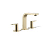 KOHLER PARALLEL WIDESPREAD LAVATORY FAUCET 23484T-4-AF FRENCH GOLD