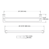KOHLER AVID 24" DOUBLE TOWEL BAR 97496T-BL MATTE BLACK