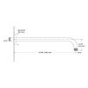 KOHLER STATEMENT 1F WALL MOUNT RH ARM - 16" (394MM) 26322T-2MB BRUSHED MODERNE BRASS