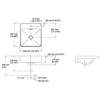 KOHLER FOREFRONT SQUARE SEMI-RECESSED LAVATORY 1 HOLE 98930X-1-0