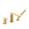 KOHLER COMPOSED 3 HOLE BATH FILLER & HANDSHOWER 73078T-B4-2MB BRUSHED MODERNE BRASS