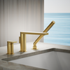 KOHLER COMPOSED 3 HOLE BATH FILLER & HANDSHOWER 73078T-B4-2MB BRUSHED MODERNE BRASS