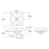 KOHLER FOREFRONT SQUARE VESSEL W/O FAUCET DECK 2661X-NSG