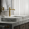 KOHLER COMPONENTS TALL SINGLE CONTROL LAVATORY WITH DRAIN 77959T-4A-2MB BRUSHED MODERNE BRASS